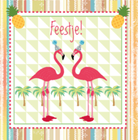 Uitnodiging flamingo